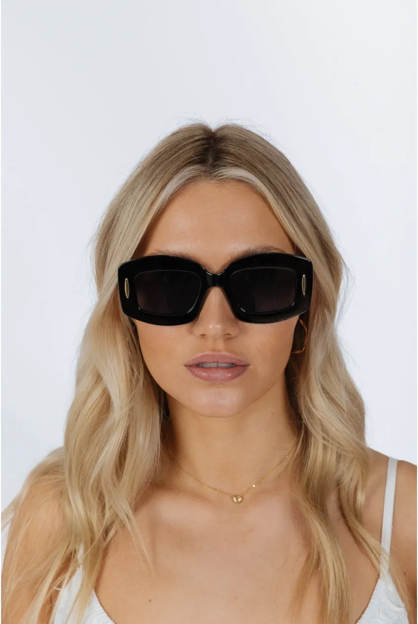 SVNX Occhiali Sole Rettangolari Oversize Neri