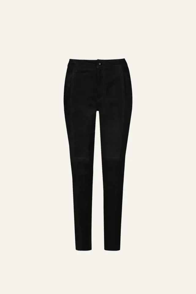 Johanna Ortiz Shadow Origin pantalone pelle nero