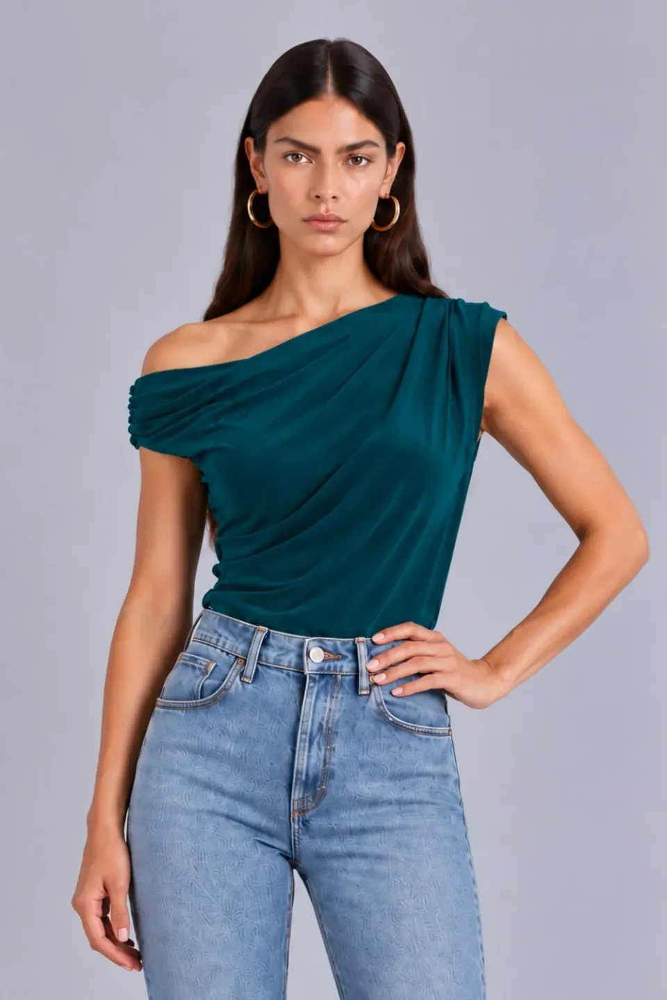 Honor Gold Raven top verde spalle scoperte jersey S