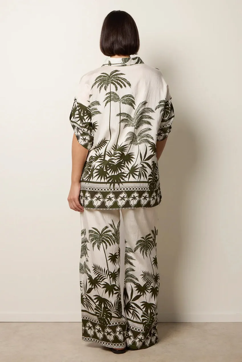 Blue Vanilla Palm Tree completo verde 2 pezzi gamba larga