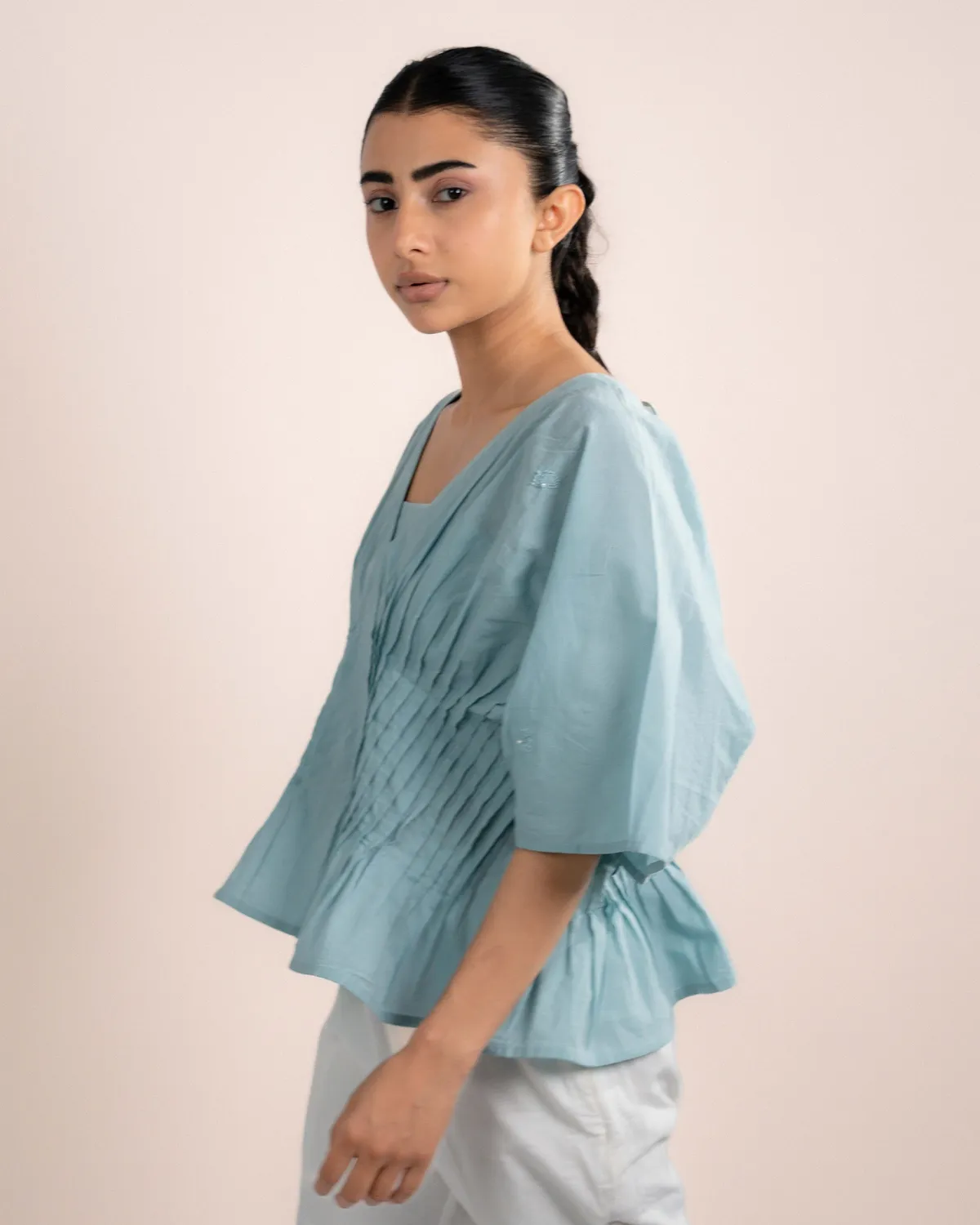 Our Dve Eira Tube Top top donna blu mare 2 pezzi cotone