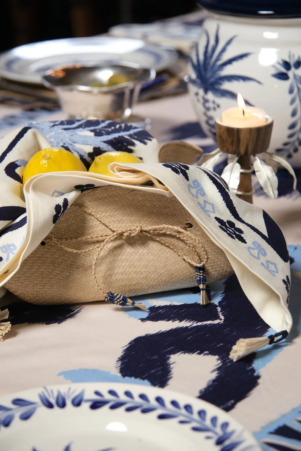 Johanna Ortiz Ocaña Bread Basket cestini pane blu set 2