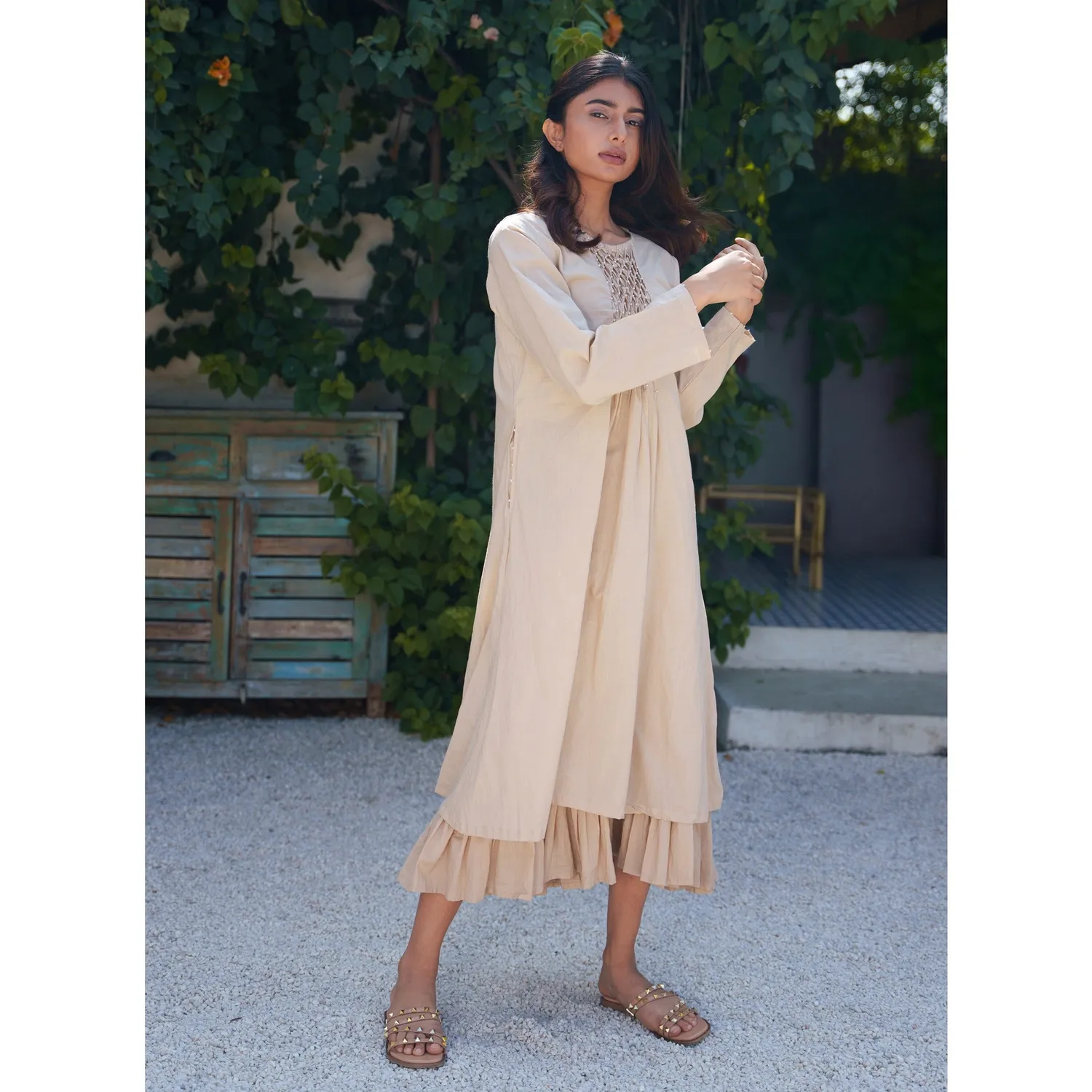 Our Dve Capsule 2 abito avorio in cotone
