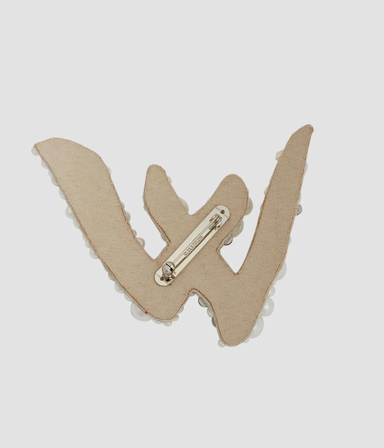 Erdem Pearl Alphabet Brooch W spilla lettera W perle