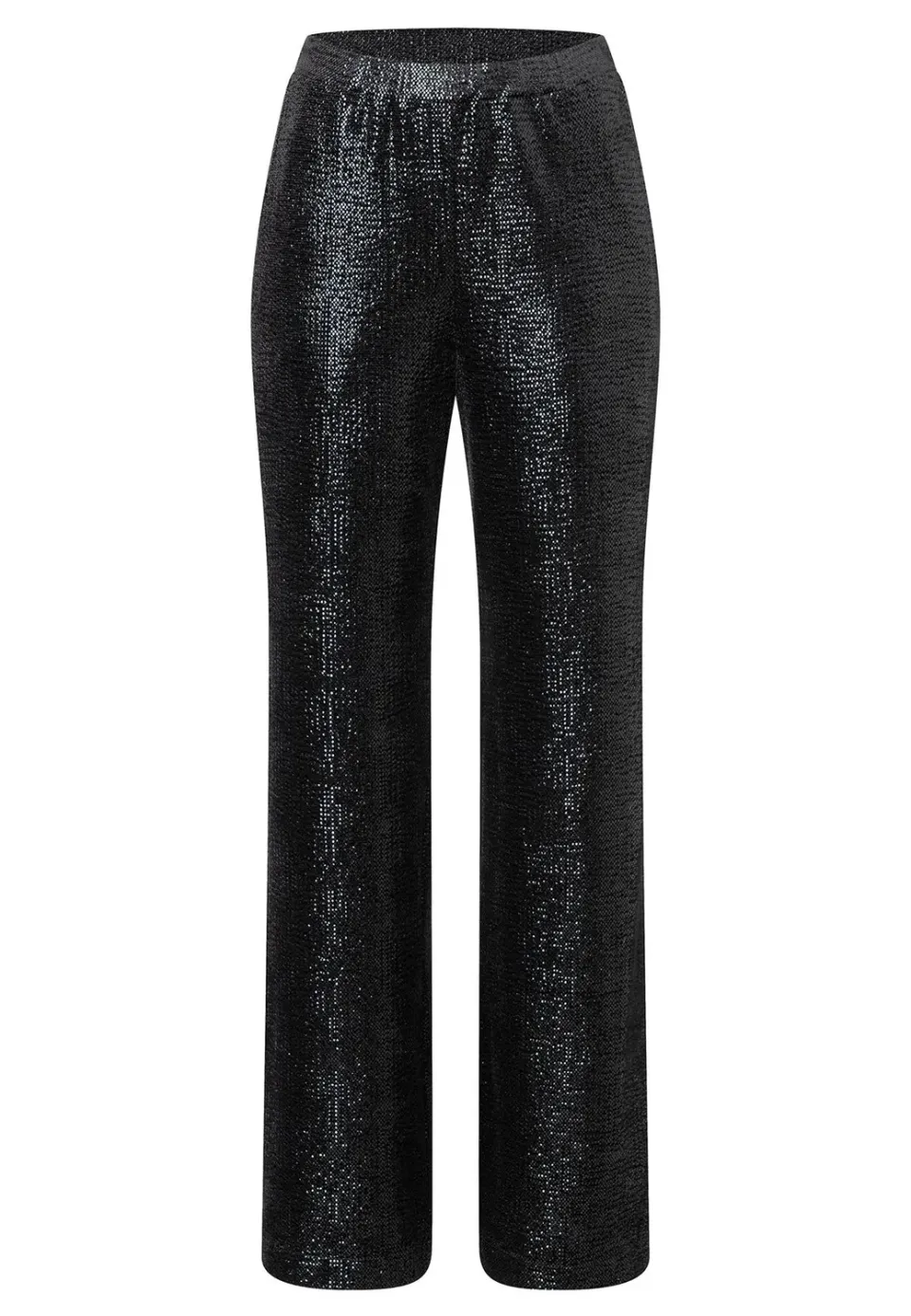 Ana Alcazar Tajane pantaloni velluto nero paillettes