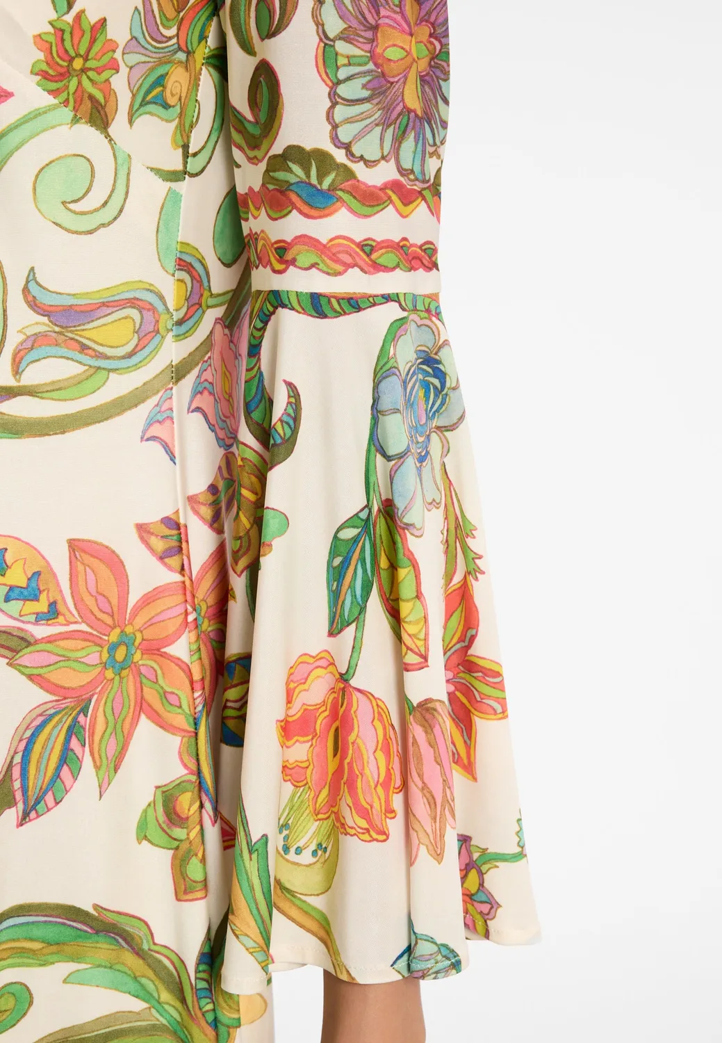 Ana Alcazar Diery abito floreale linea A crema