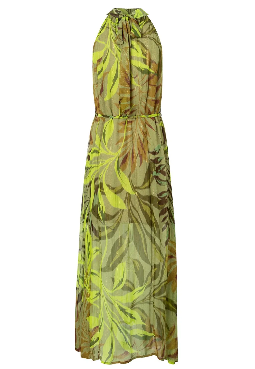 Ana Alcazar Zeppa abito lungo chiffon verde