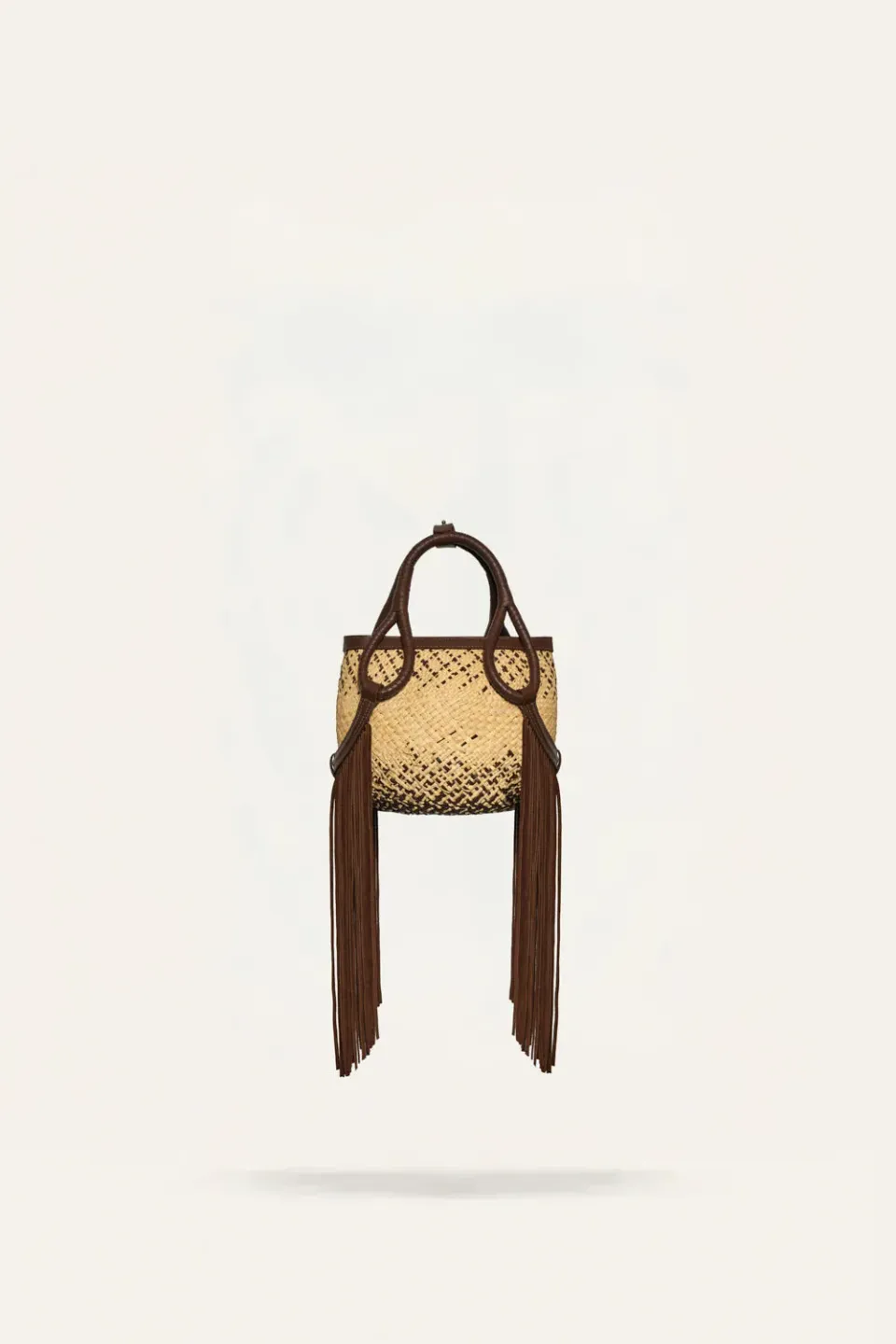 Johanna Ortiz Soul Of The River mini tote paglia marrone