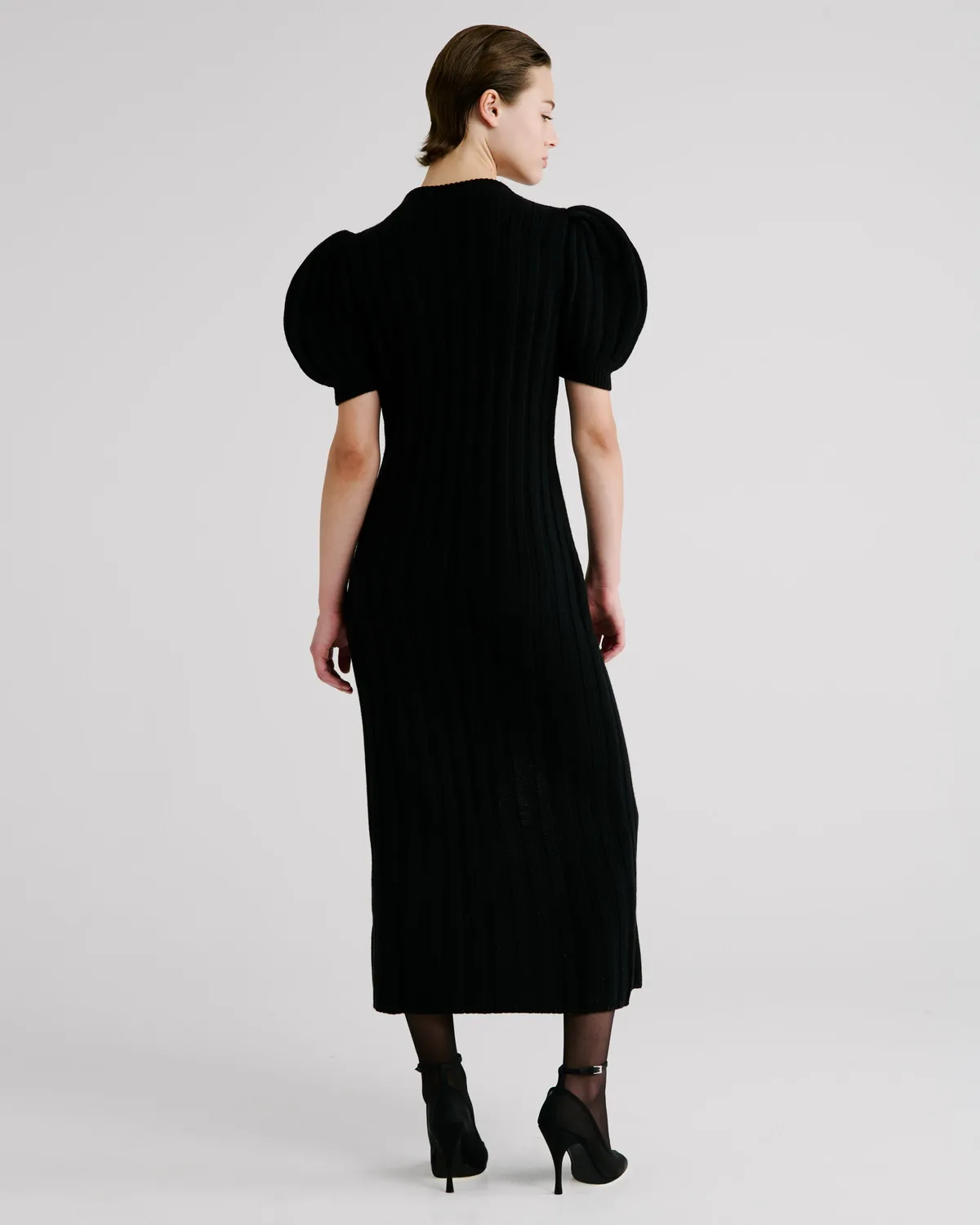 Violante Nessi Ono vestito nero cashwool merino