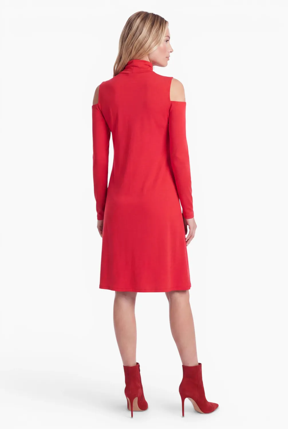 Ana Alcazar Sipala abito ampio rosso jersey