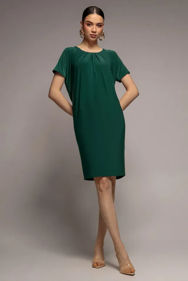 Goddiva DR3090 abito midi verde botanico M manica corta