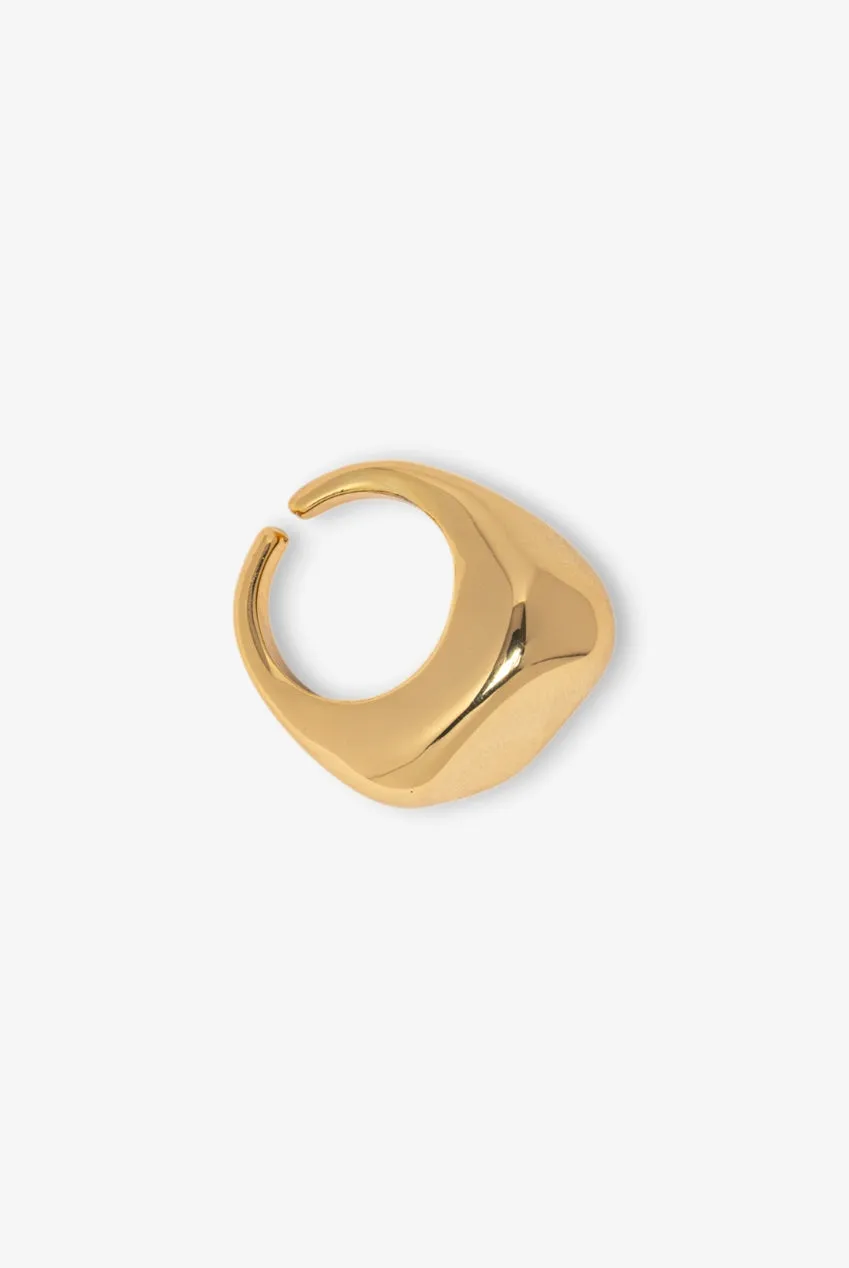 Uchi & Soto Nami anello oro martellato onesize