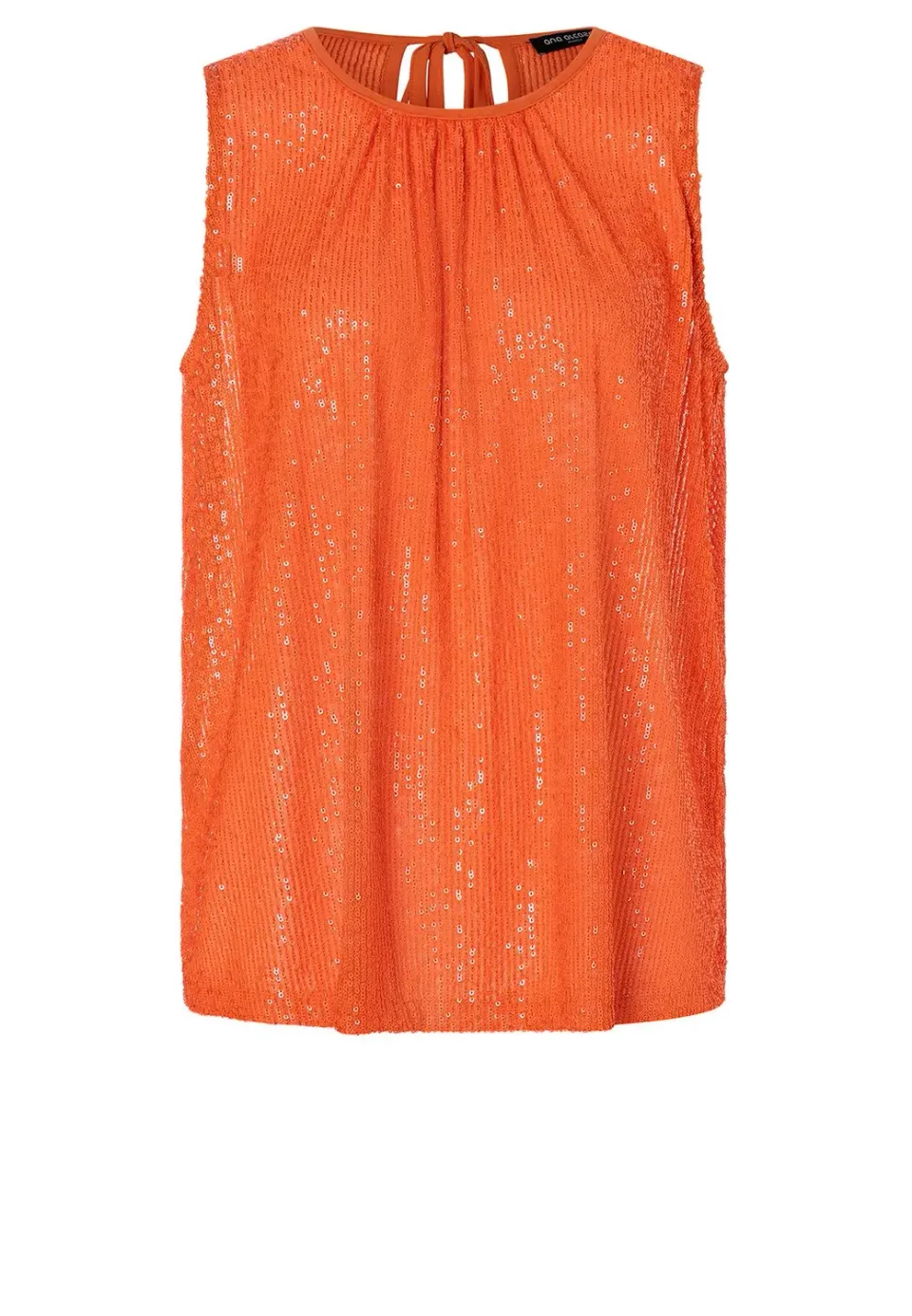 Ana Alcazar Paboly top paillettes albicocca