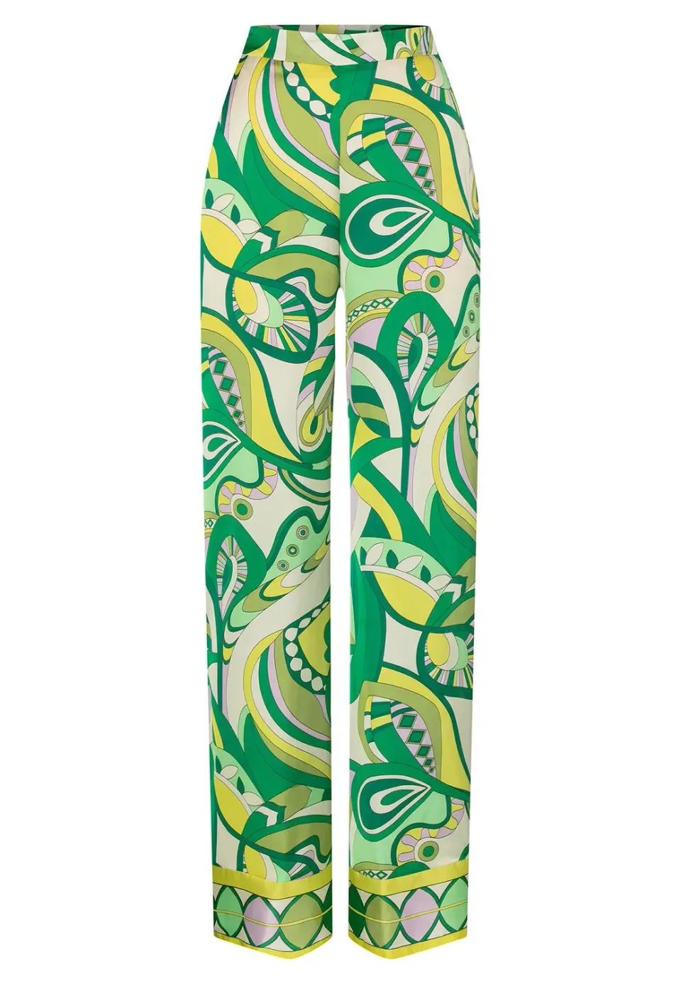 Ana Alcazar Lewona pantaloni palazzo satin fantasia