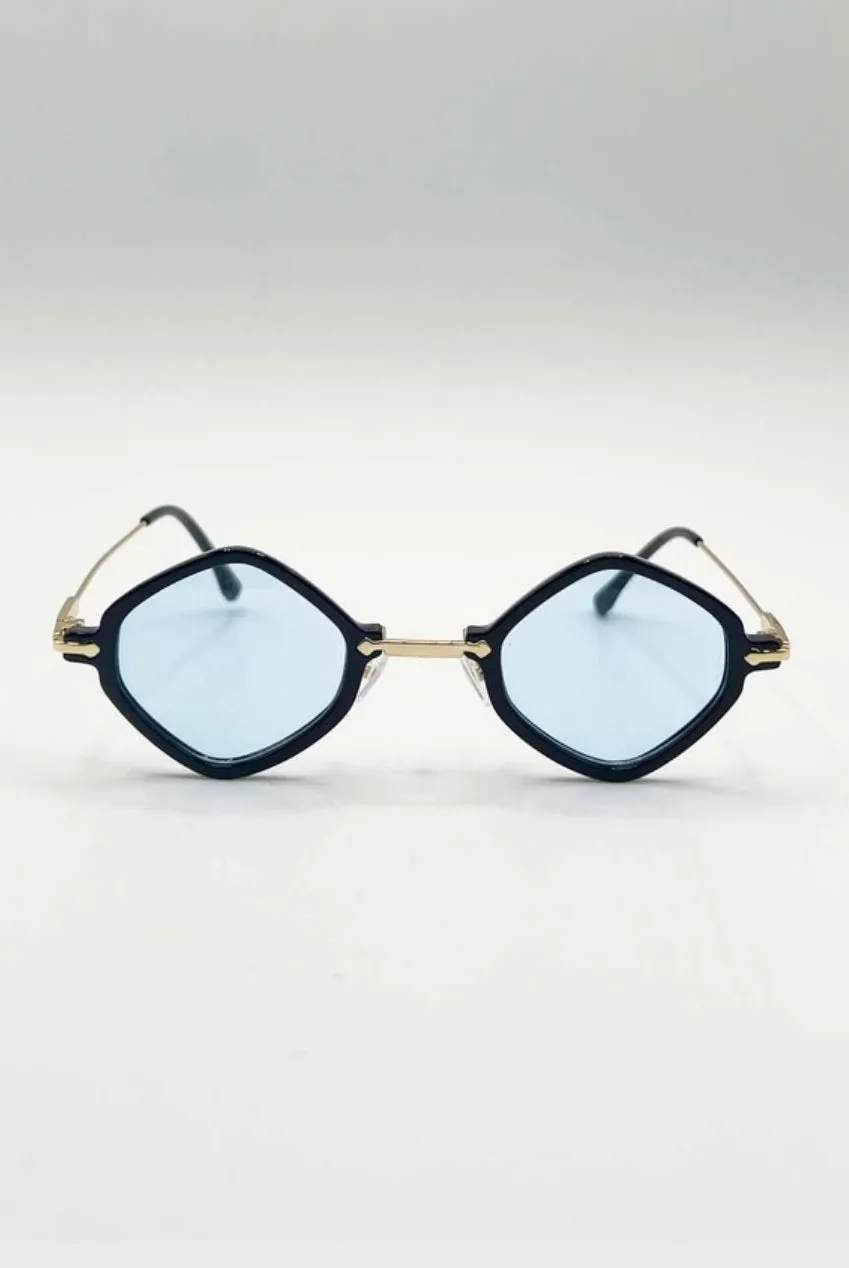 SVNX Diamond Shape occhiali sole neri oro
