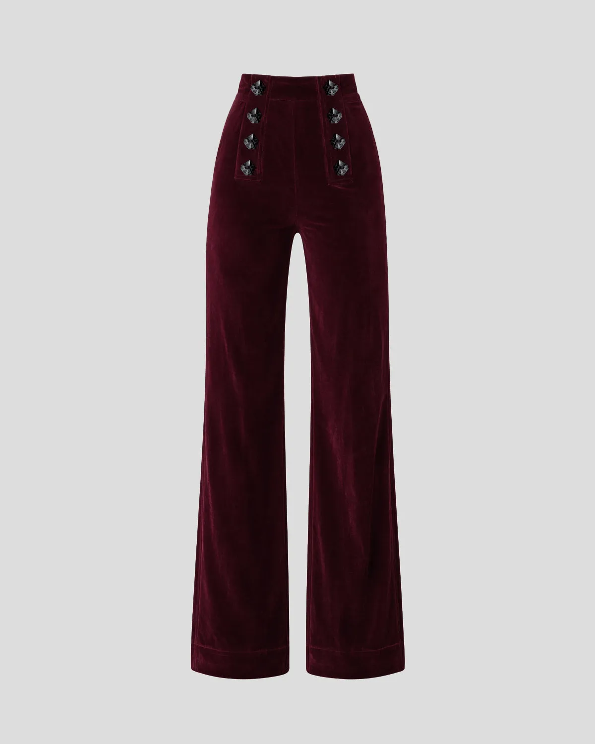 Violante Nessi Davinhor pantaloni bordeaux velluto seta