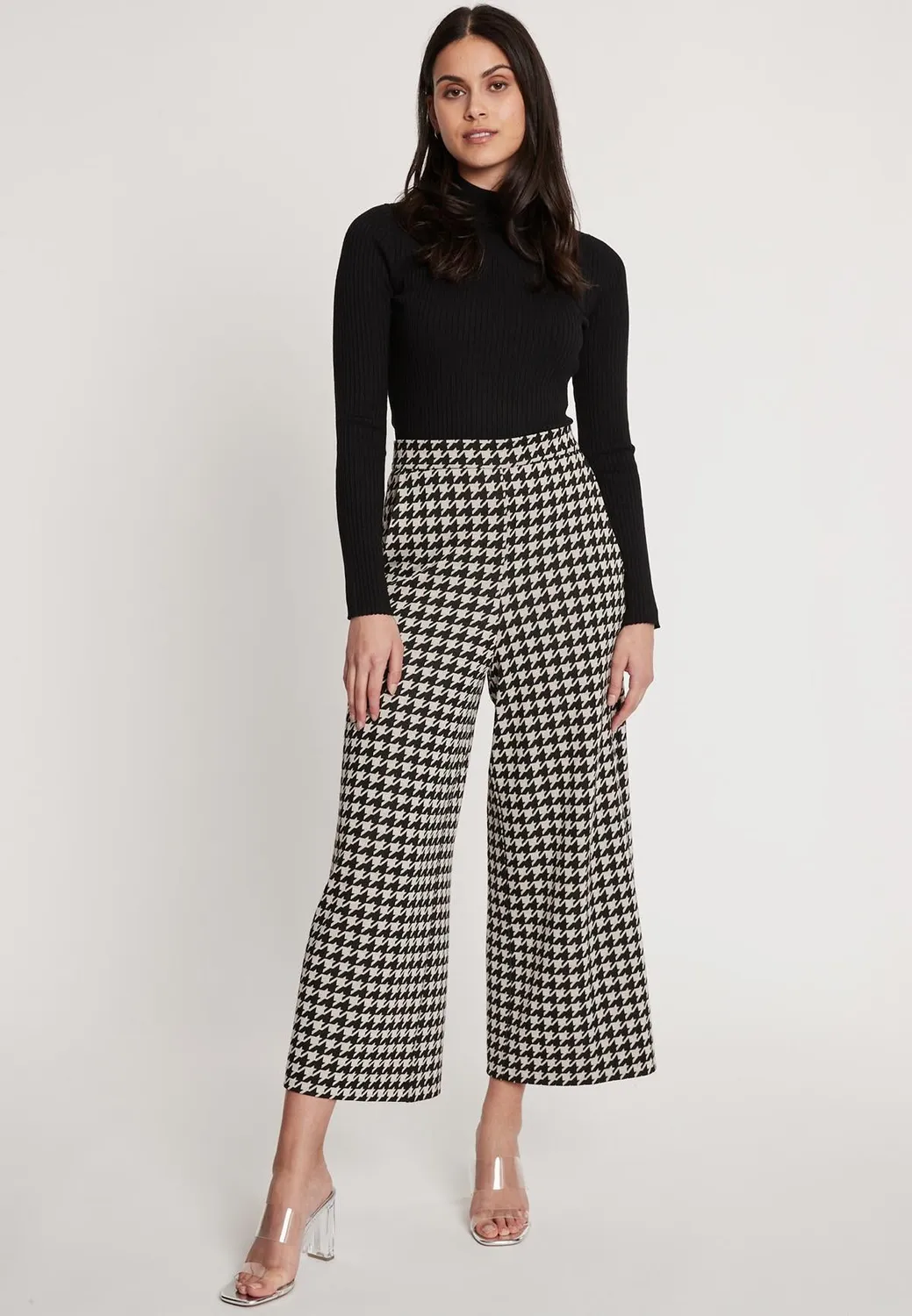 Ana Alcazar Hepyna culotte pied-de-poule 7/8