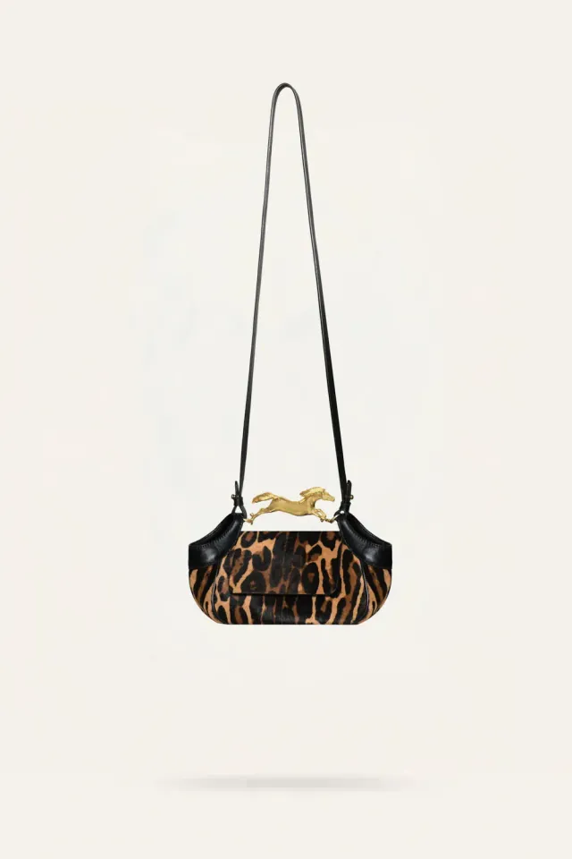 Johanna Ortiz Wild Muse borsa secchiello leopardata pelle