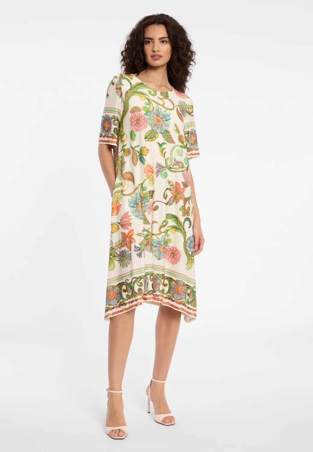 Ana Alcazar Dilia abito oversize midi a fiori
