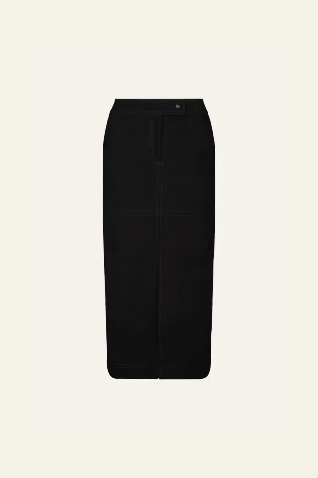 Johanna Ortiz Epic Statement gonna pelle nera slim