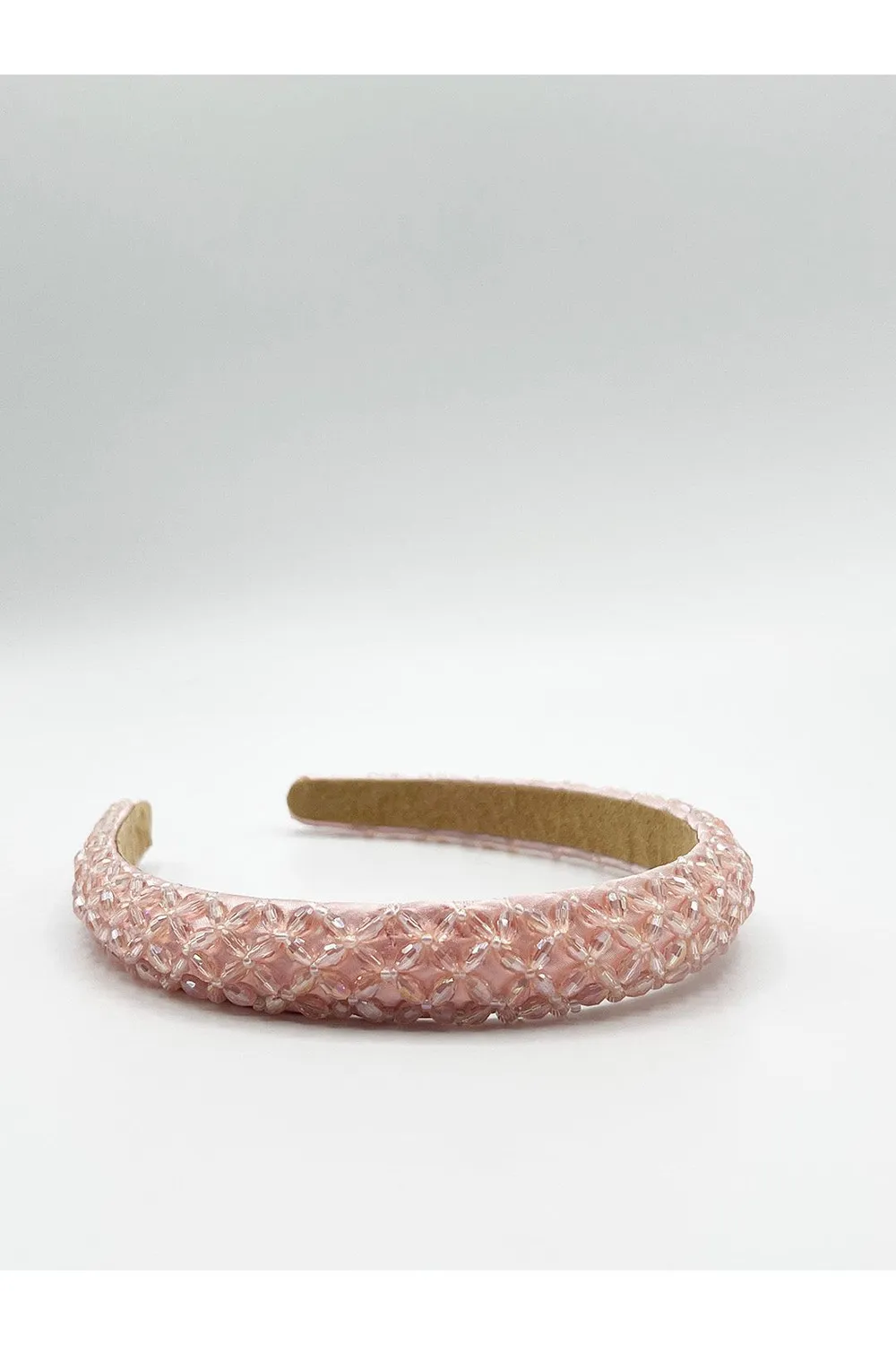 SVNX Lattice Beaded cerchietto rosa con perline