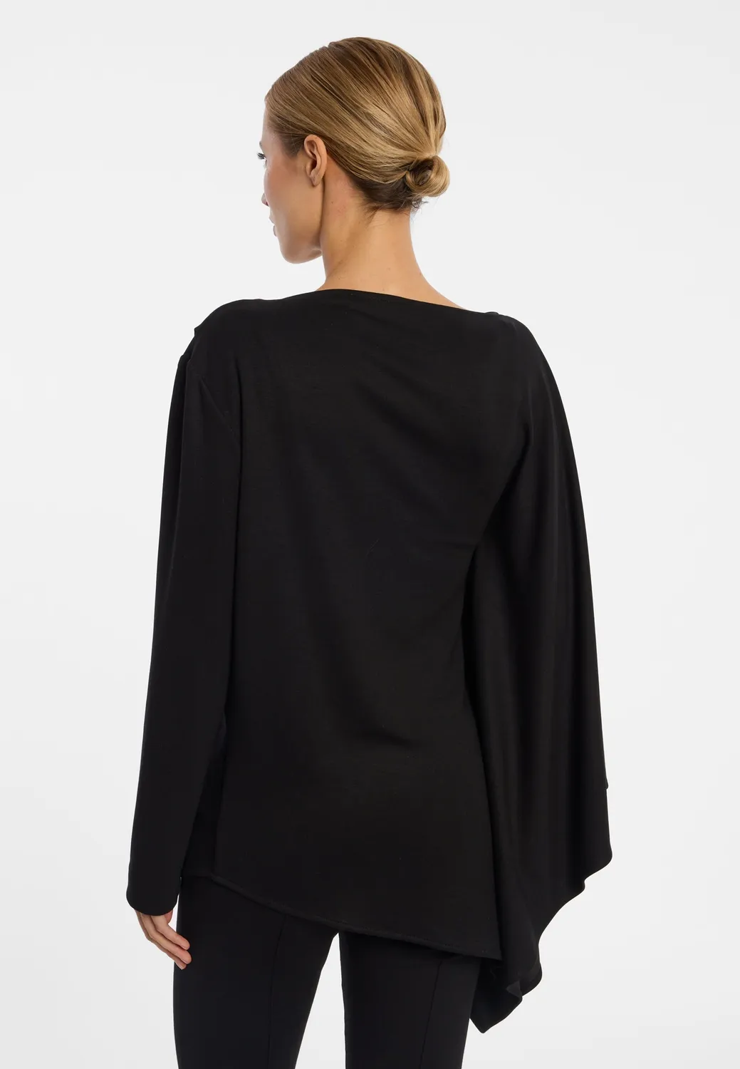 Ana Alcazar Enmelis top asimmetrico nero jersey