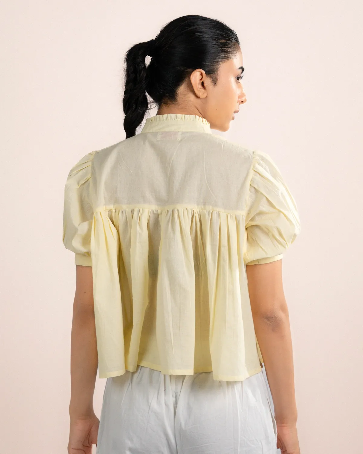 Our Dve Rosy Top top cotone giallo limone