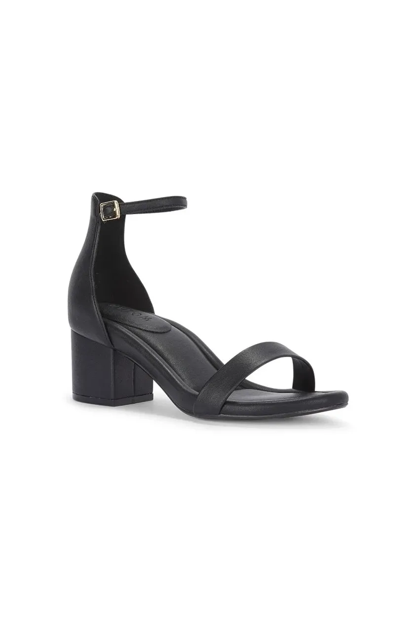 Malow London Chloe sandali con tacco nero tacco largo 5,5 cm