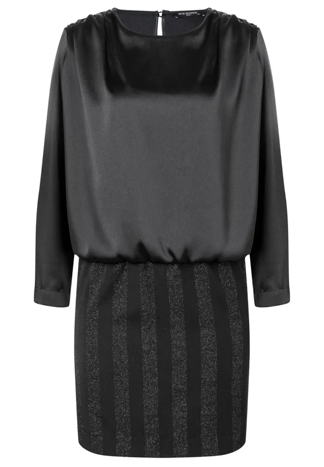 Ana Alcazar Sammy abito corto nero lurex