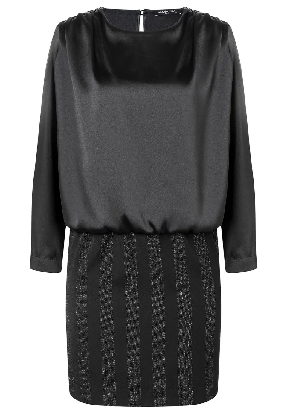 Ana Alcazar Sammy abito corto nero lurex